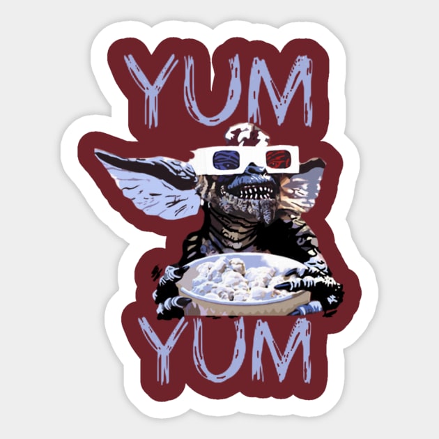 Gremlins Stripe Yum Yum tee Sticker by Diversions pop culture designs